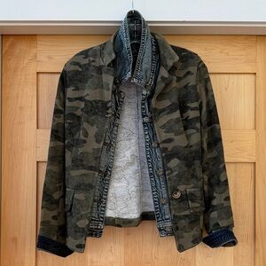 Camo Green Women's Jean Jacket